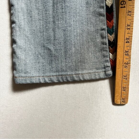 DRIFTWOOD Gray Straight Leg Jeans with Embroidered Detail - Picture 14 of 16
